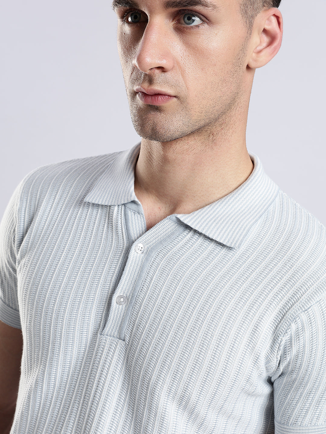 Jacquard Glacier Knit Polo