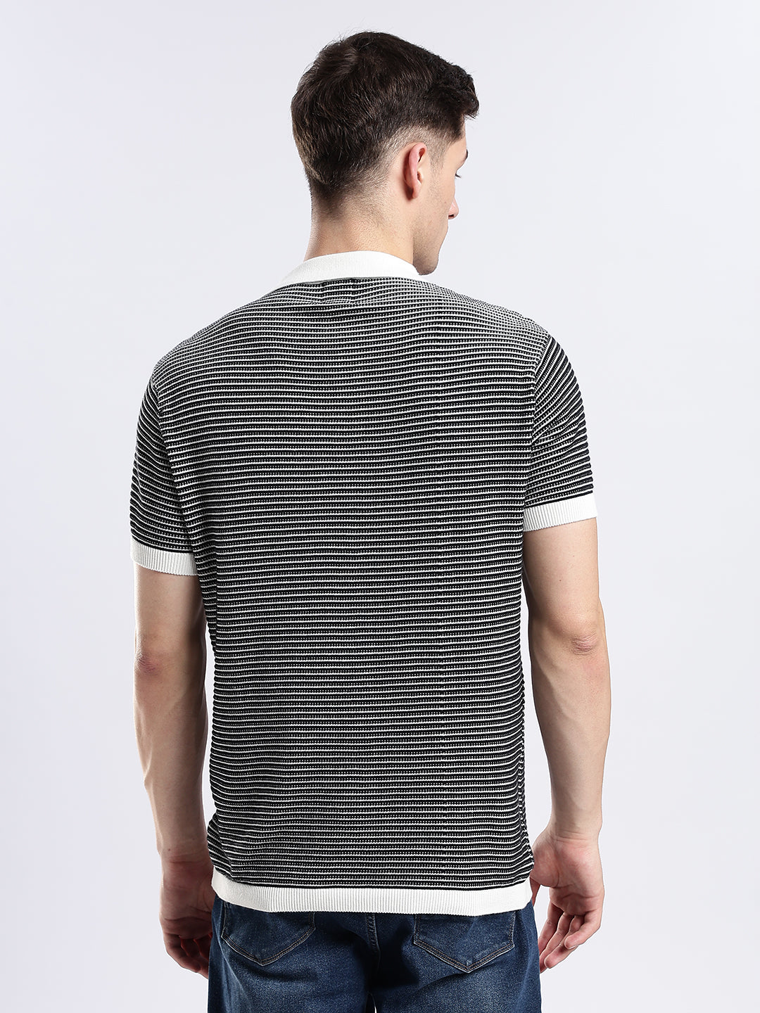 Portofino Striped Jacquard Polo