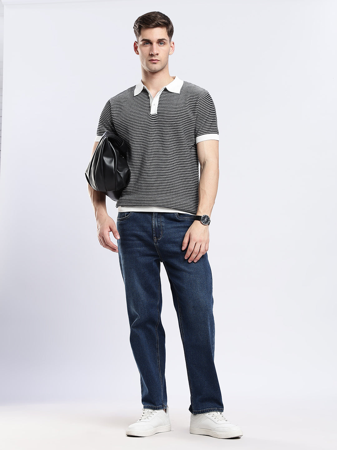 Portofino Striped Jacquard Polo