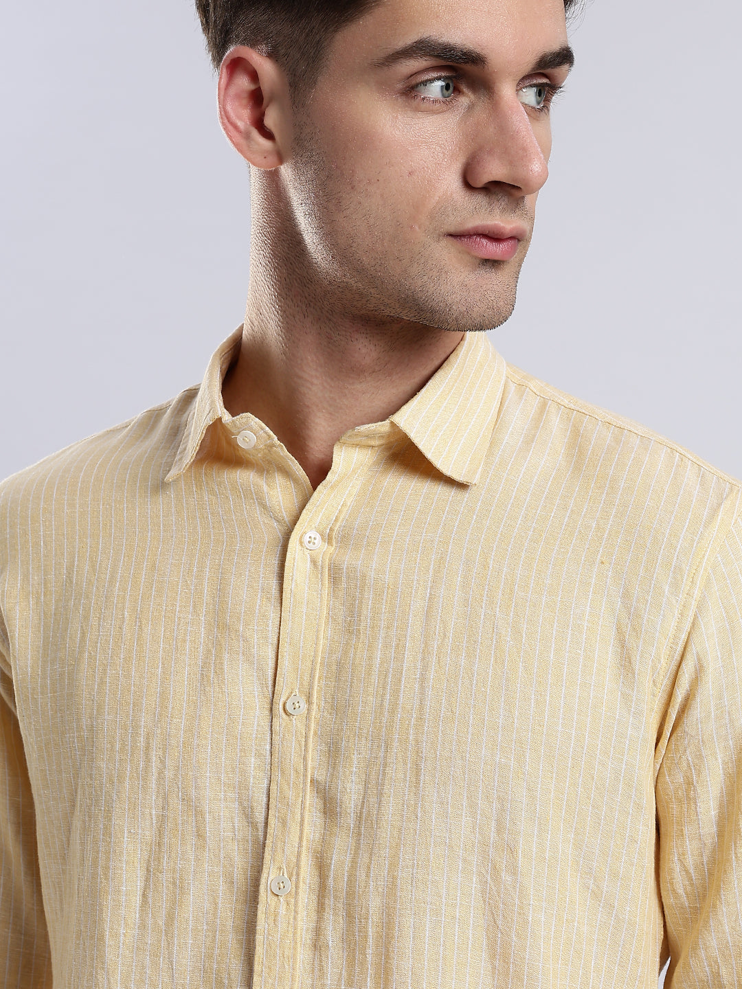 100% Linen French Soleil Pinstripe Shirt
