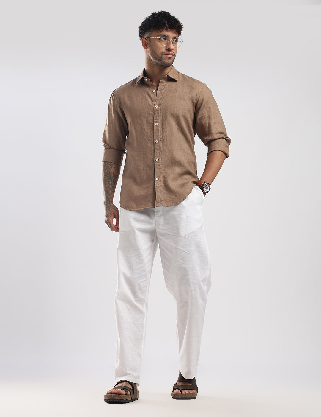 100% Linen Soft Touch Coco Mousse shirt