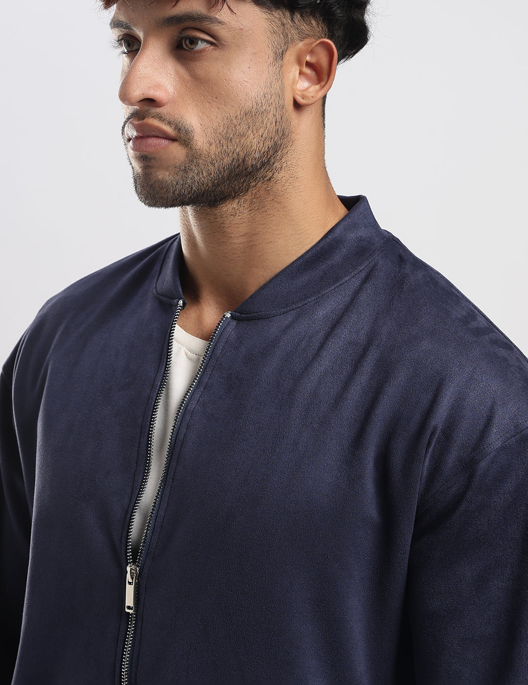 Monaco Night Suede Bomber Jacket