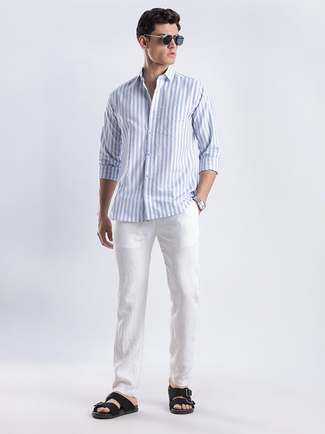 Positano Linen Striped Shirt