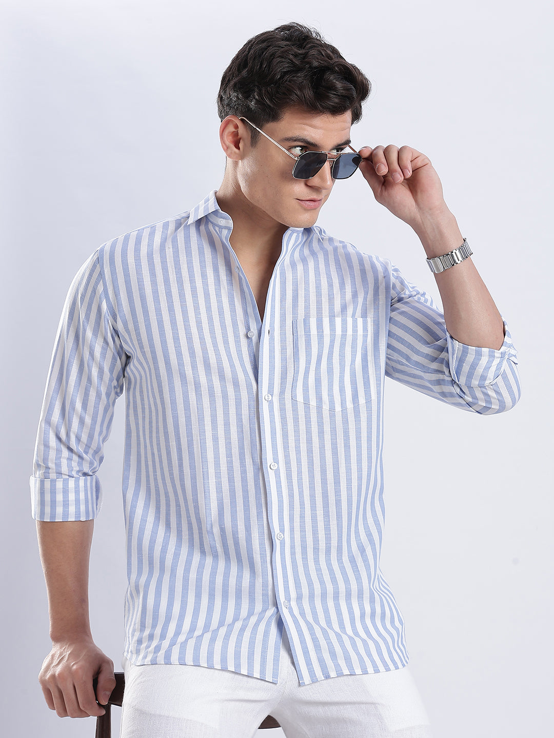 Positano Linen Striped Shirt