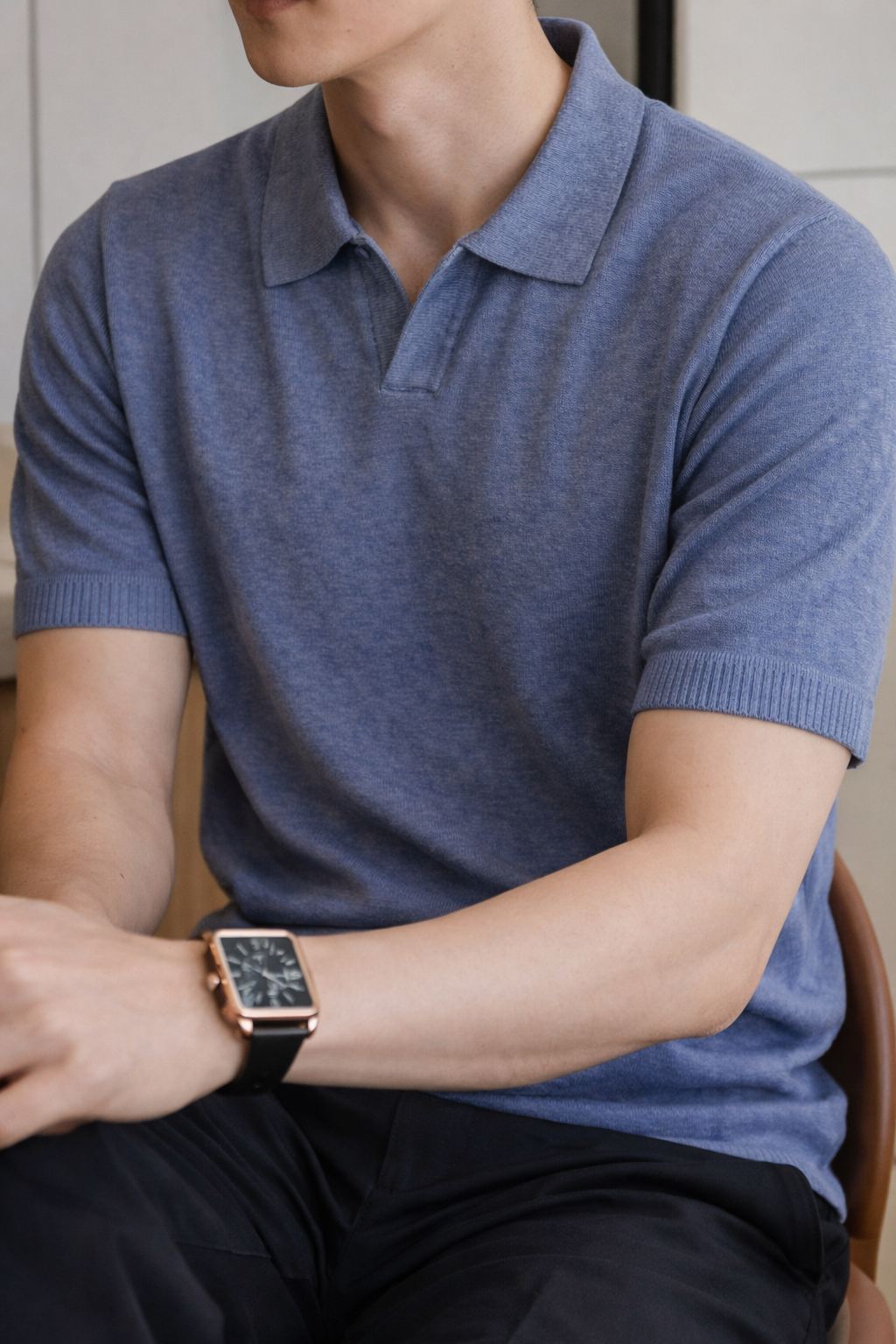 The Heirloom Leisure Polo in Cielo Blue