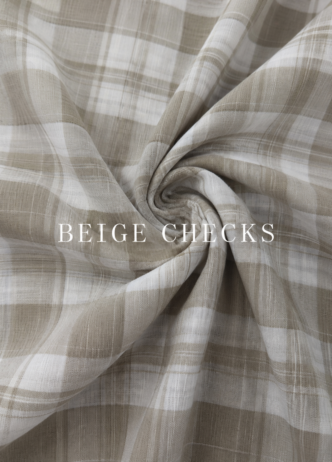 VELLURE Soft Touch Linen | Pure 60s Lea | Beige Checks