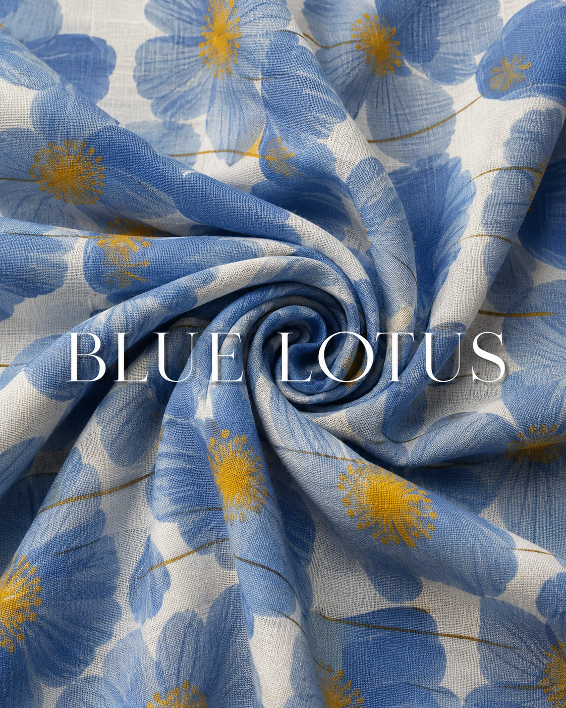 VELLURE Soft Touch Linen | Pure 60s Lea | Blue Lotus