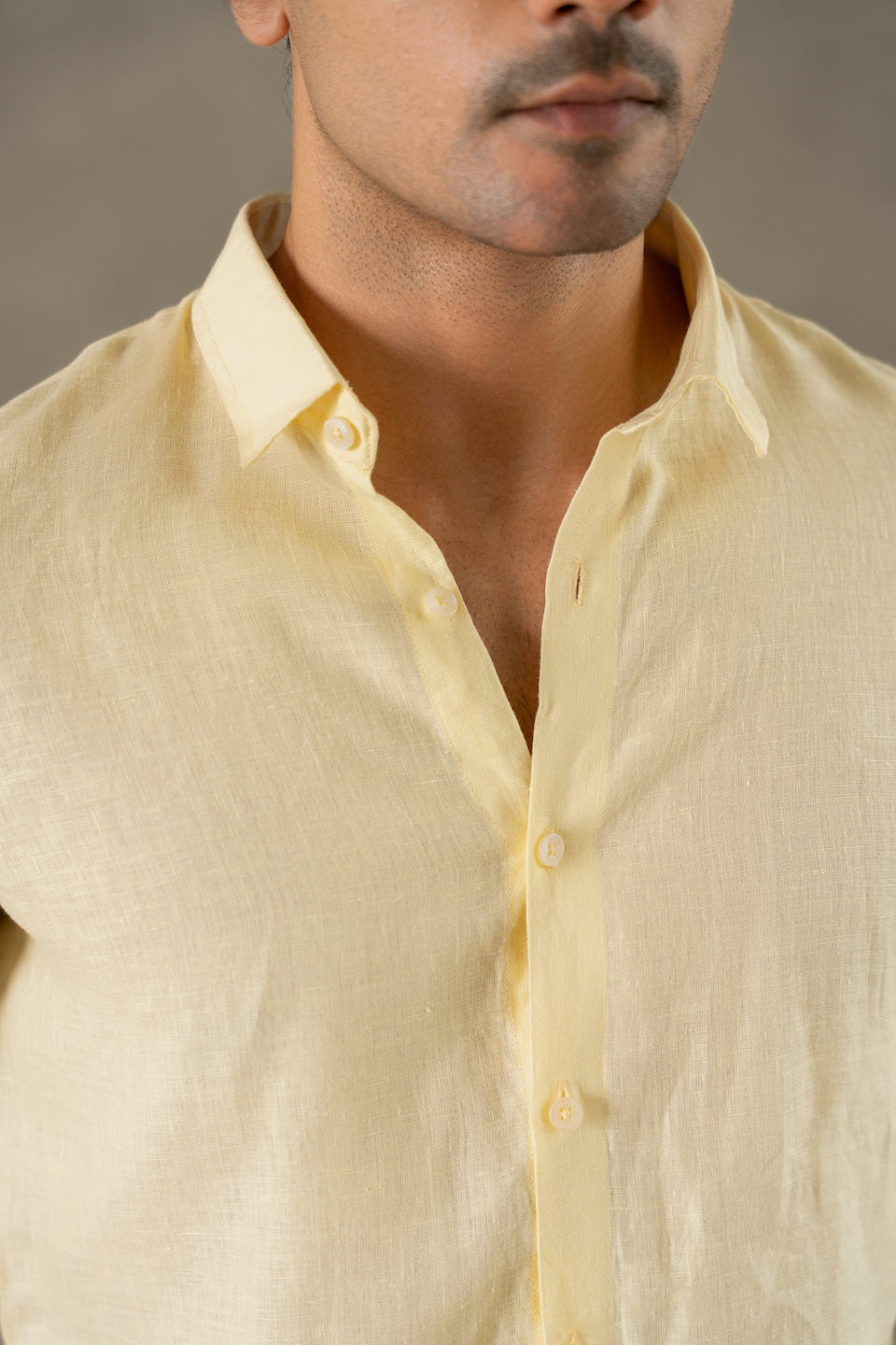 100% Linen Soft Touch Shirt in Butter Crème