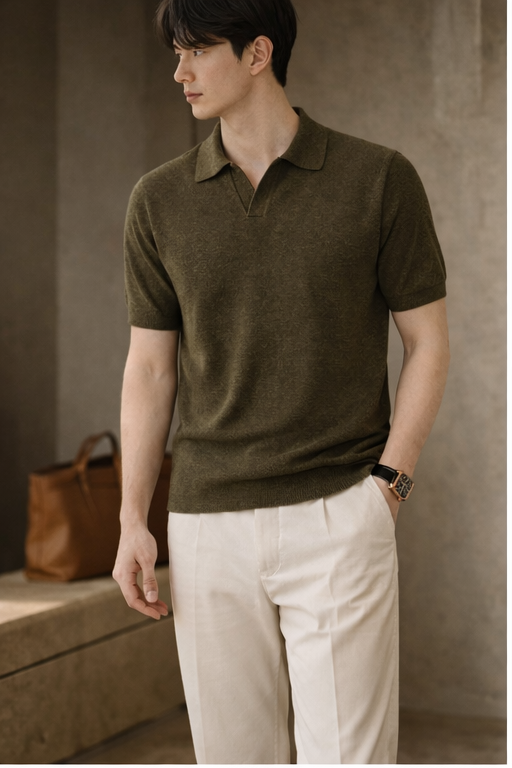 The Heirloom Leisure Polo in Olive Green