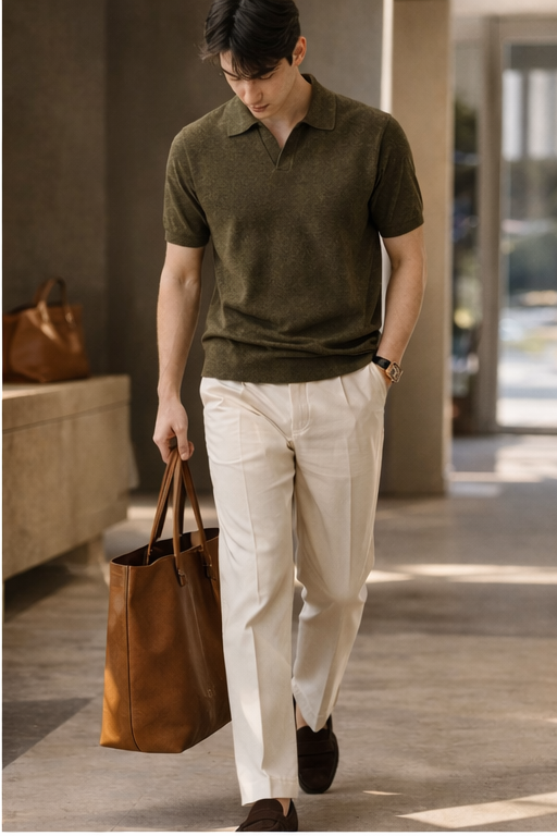 The Heirloom Leisure Polo in Olive Green
