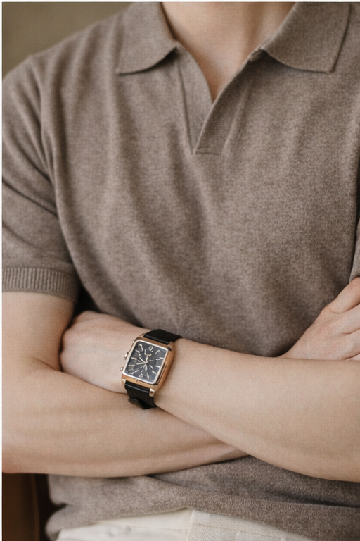 The Heirloom Leisure Polo in Taupe Brown