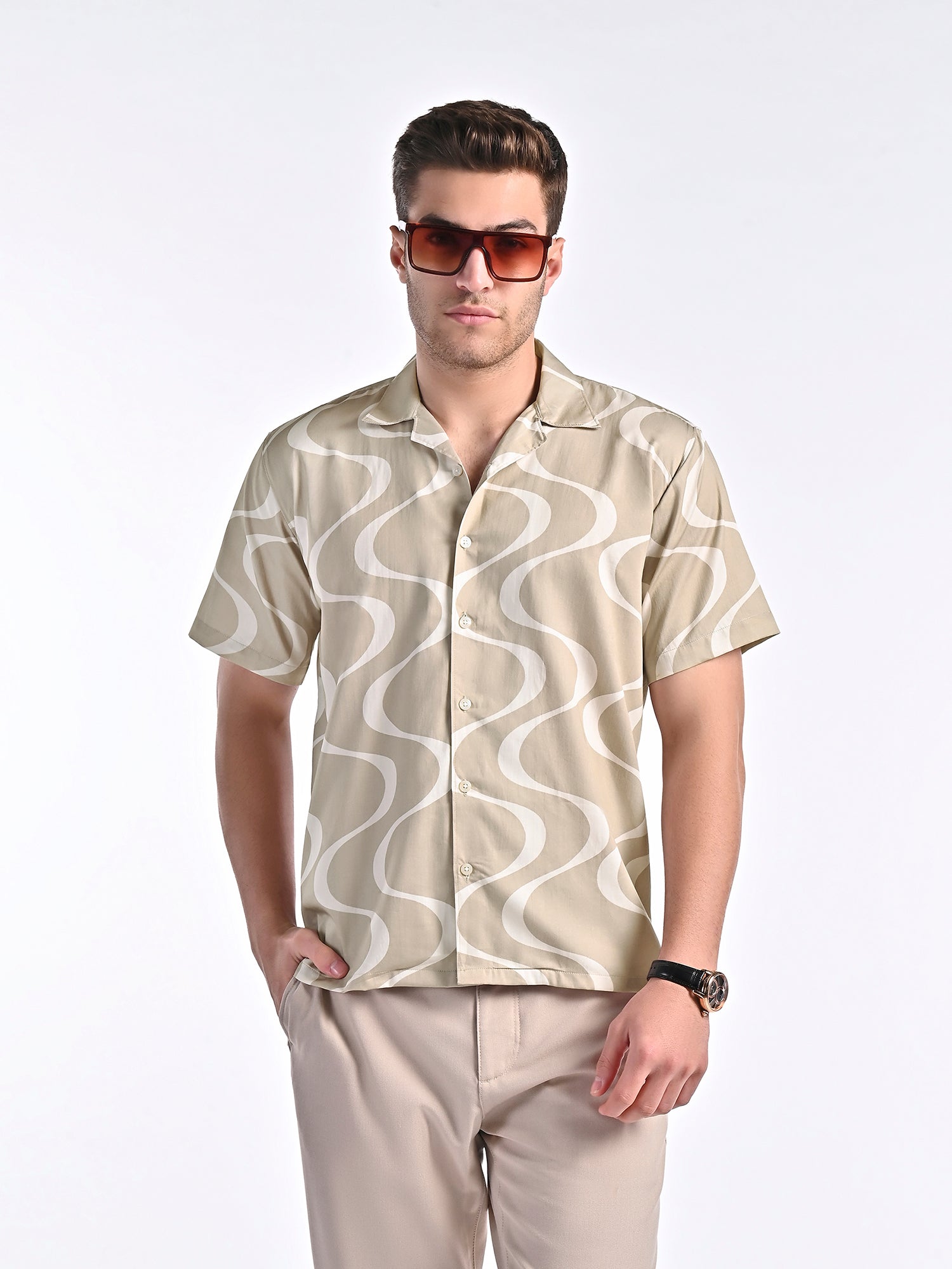 Sand Dunes Organic Cotton Camp Collar Shirt