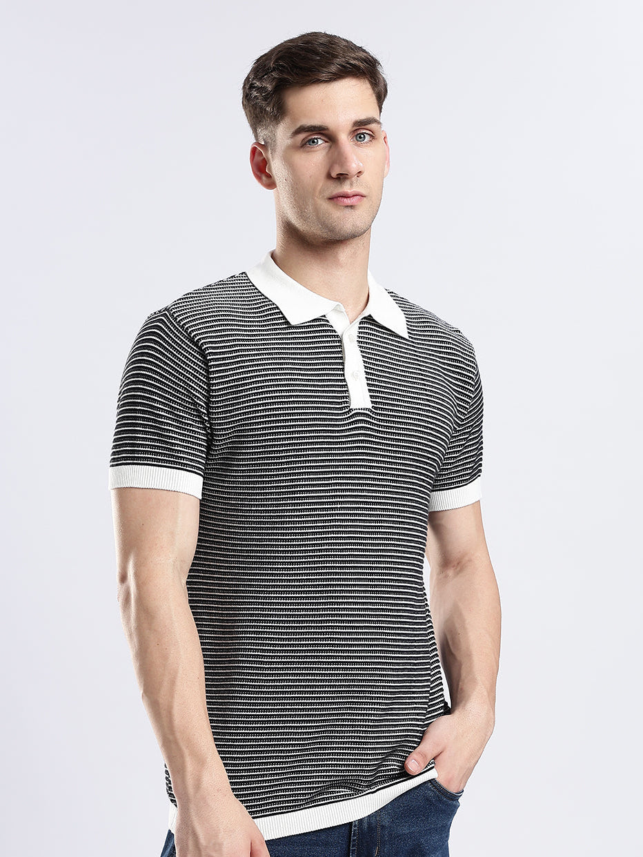 Portofino Striped Jacquard Polo