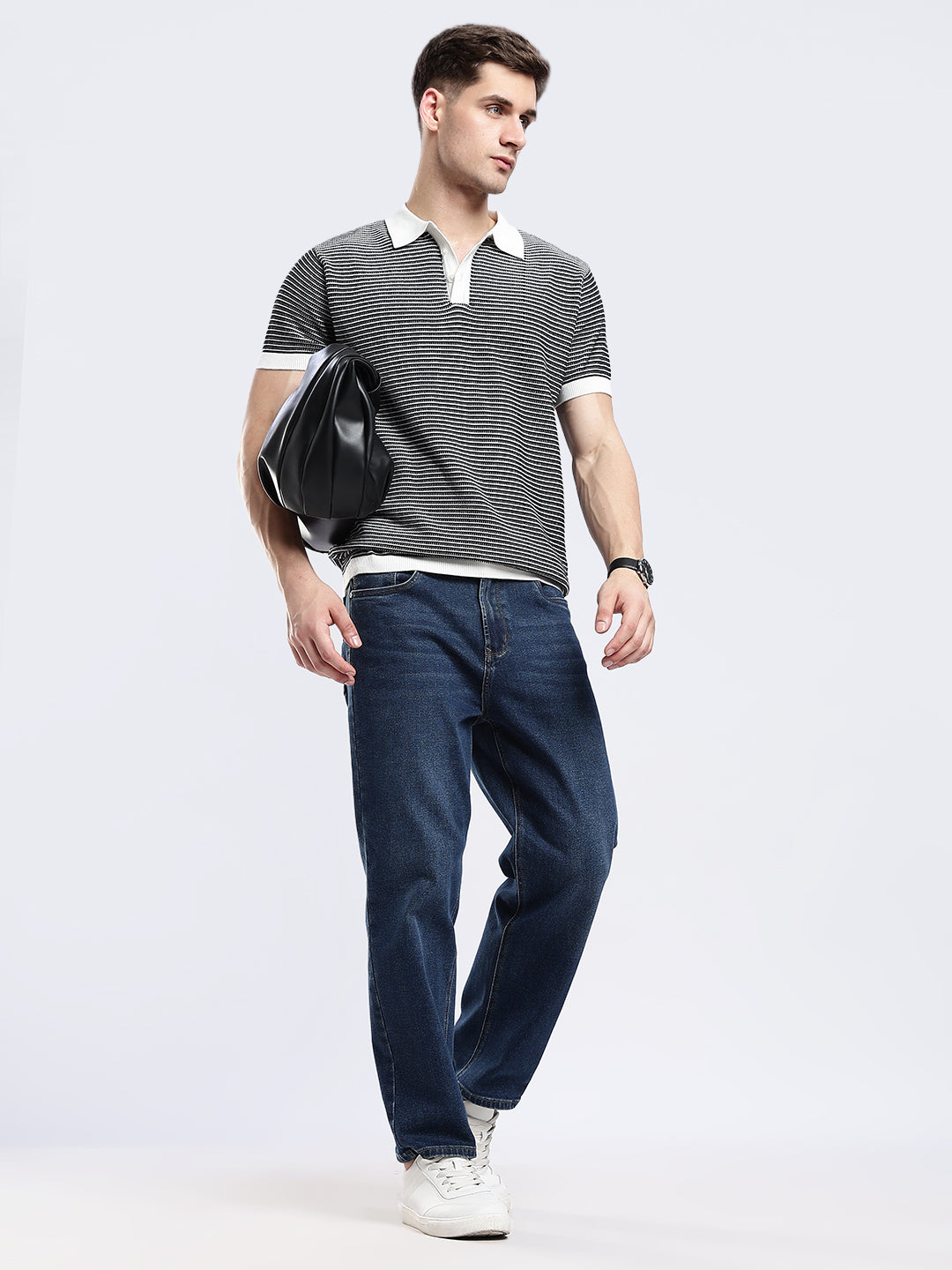 Portofino Striped Jacquard Polo