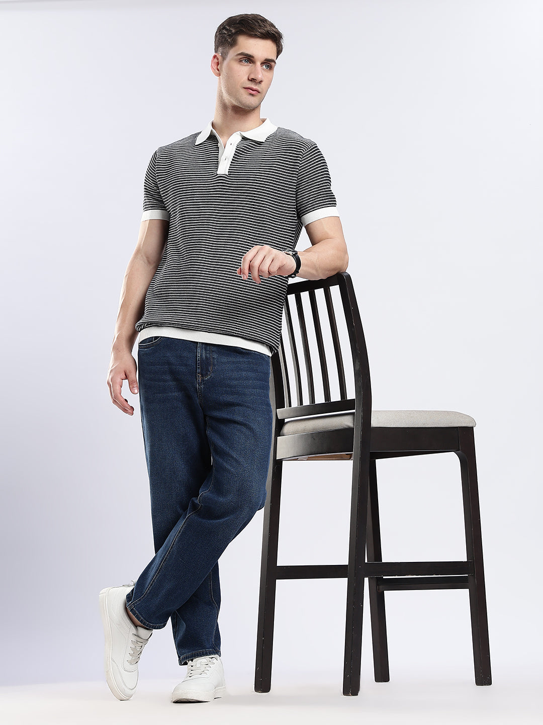 Portofino Striped Jacquard Polo