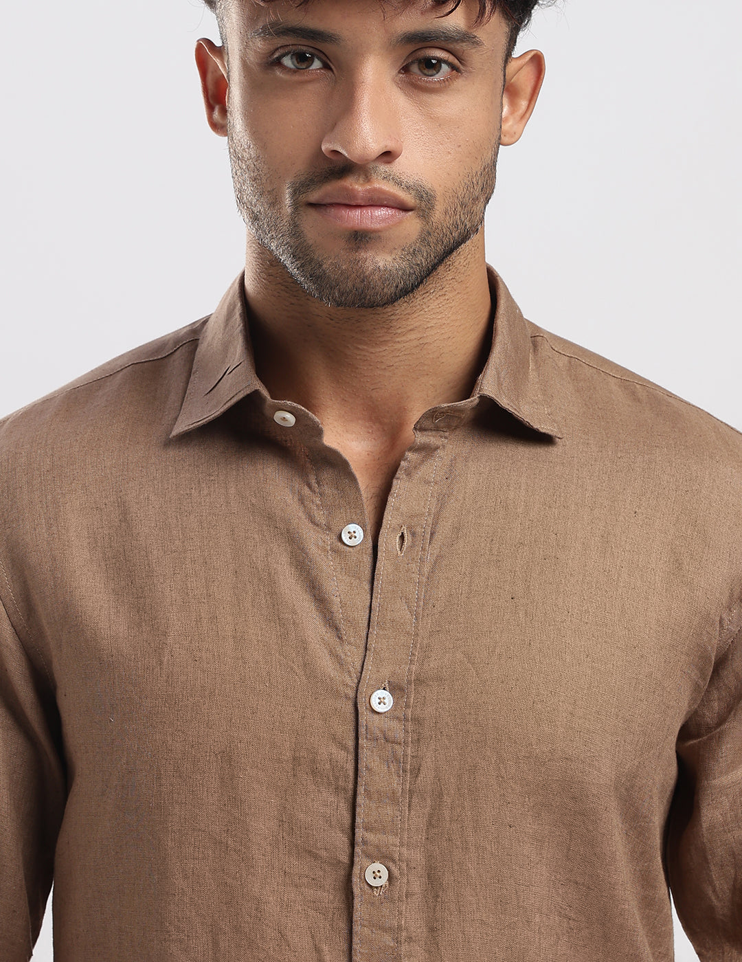 100% Linen Soft Touch Coco Mousse shirt