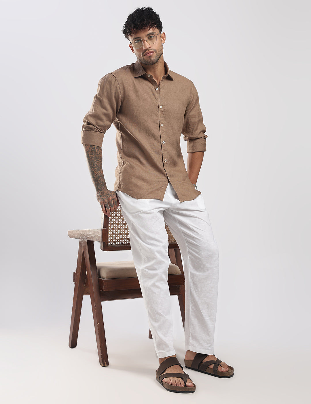 100% Linen Soft Touch Coco Mousse shirt