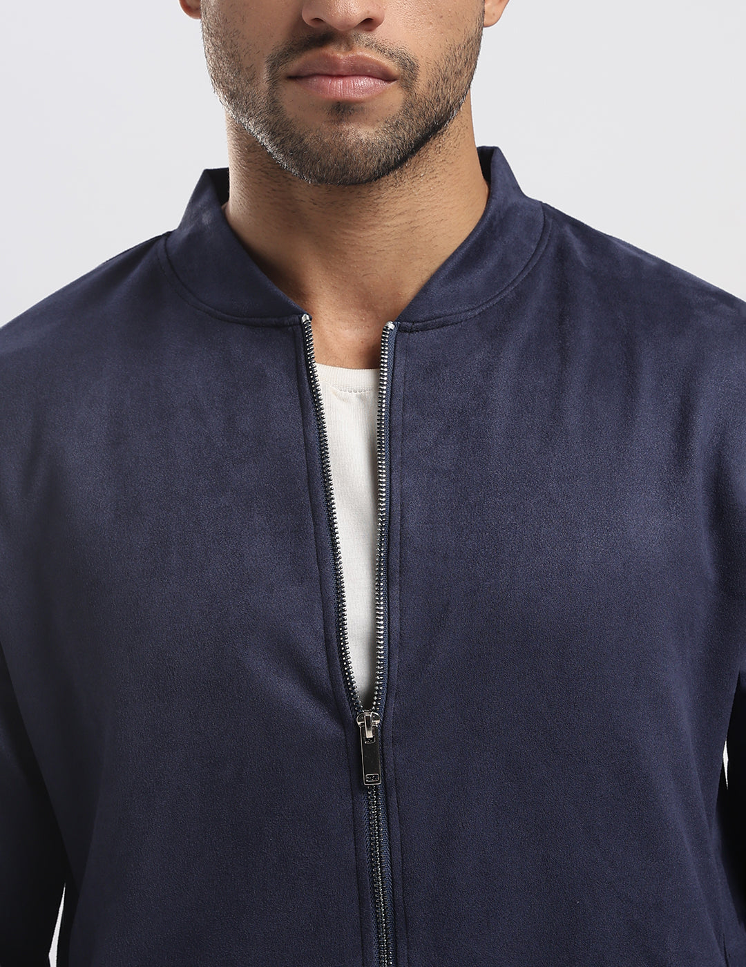 Monaco Night Suede Bomber Jacket