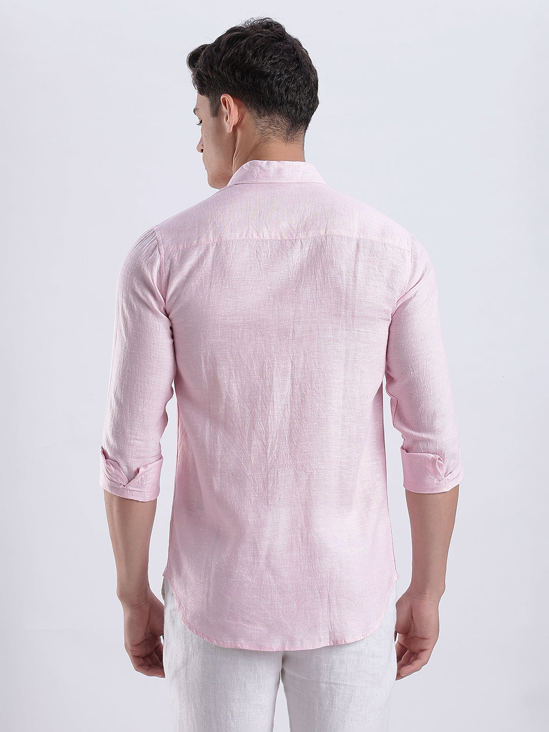 100% Linen Soft Touch Frosty Pink