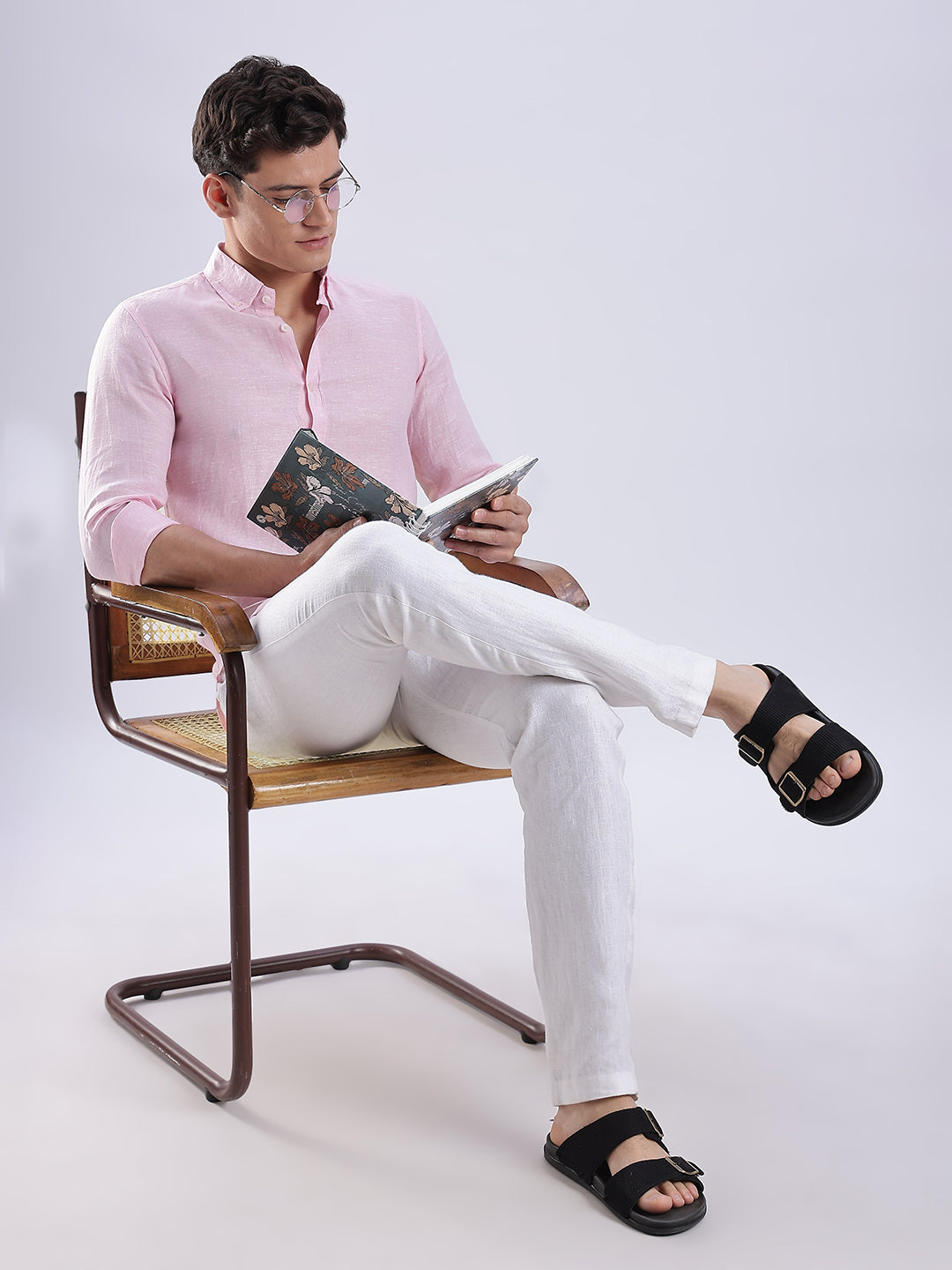 100% Linen Soft Touch Frosty Pink