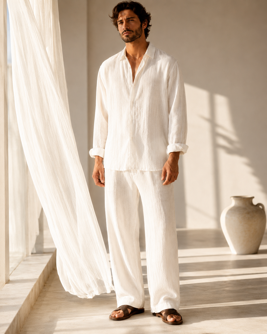 The Soft Cloud Shirt in Santorini White