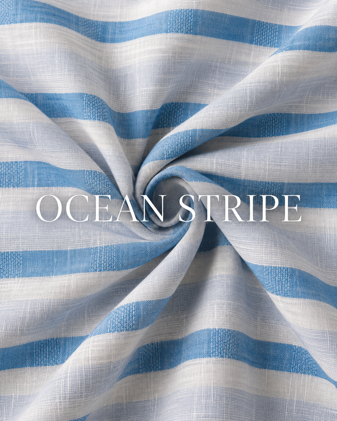 VELLURE Soft Touch Linen | Pure 60s Lea | Ocean Stripe