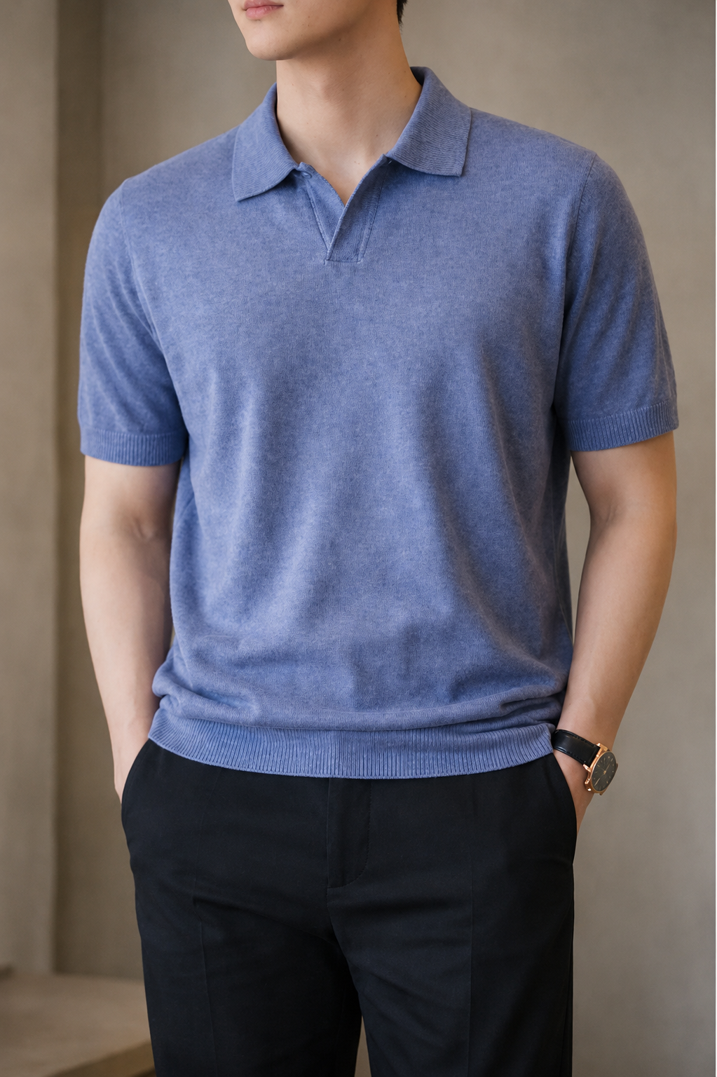 The Heirloom Leisure Polo in Cielo Blue