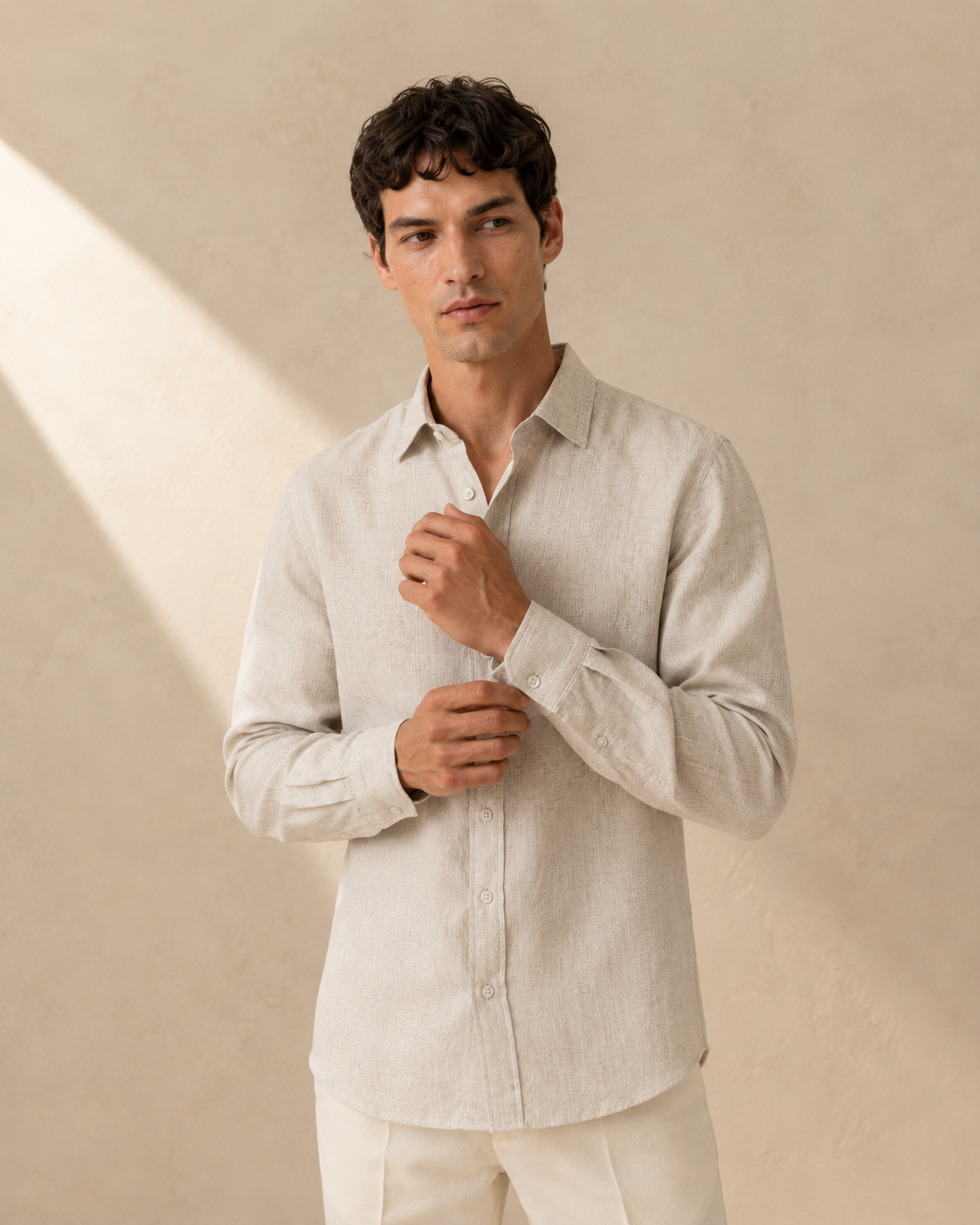100% Linen Soft Touch Natural Flax Shirt