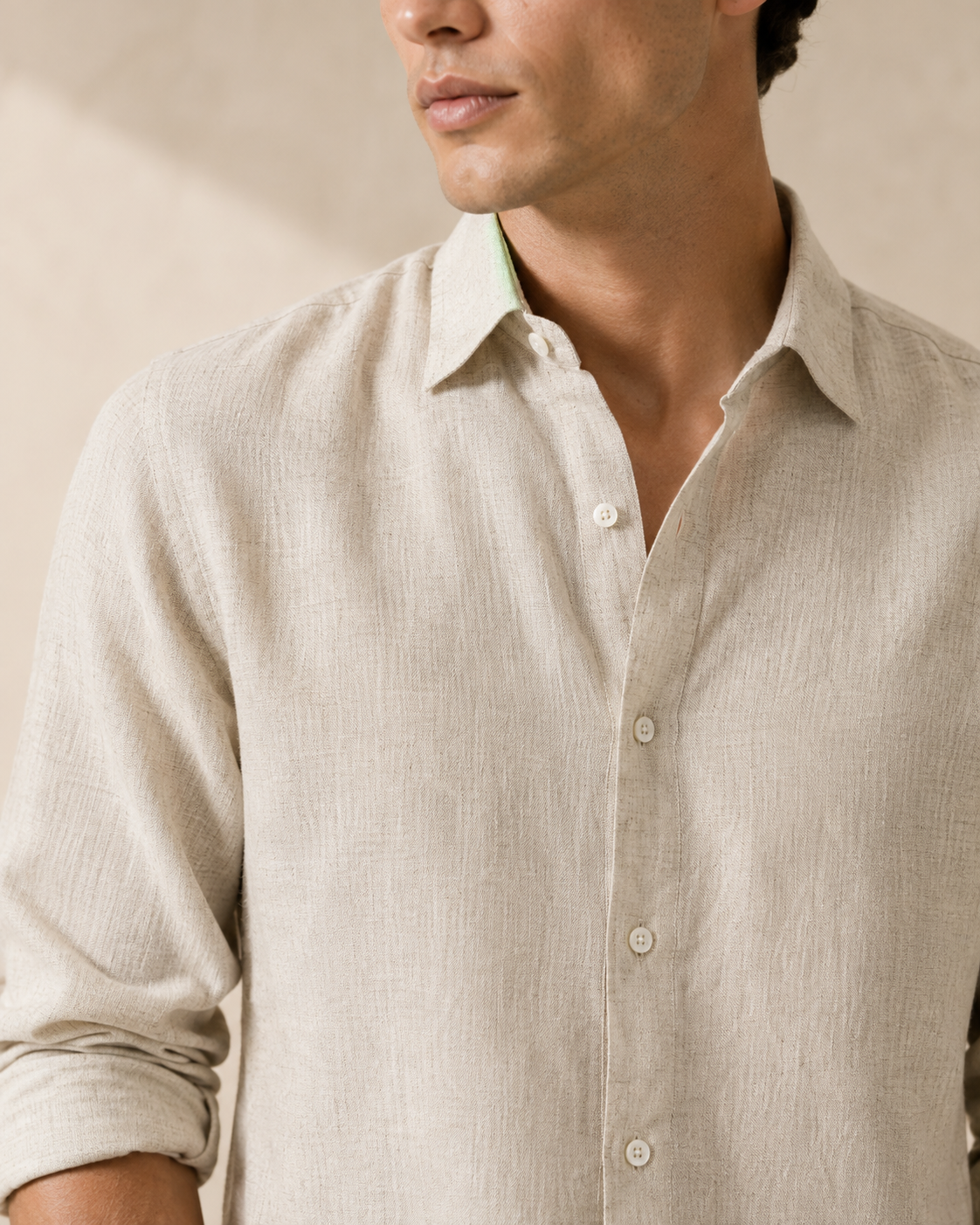 100% Linen Soft Touch Natural Flax Shirt