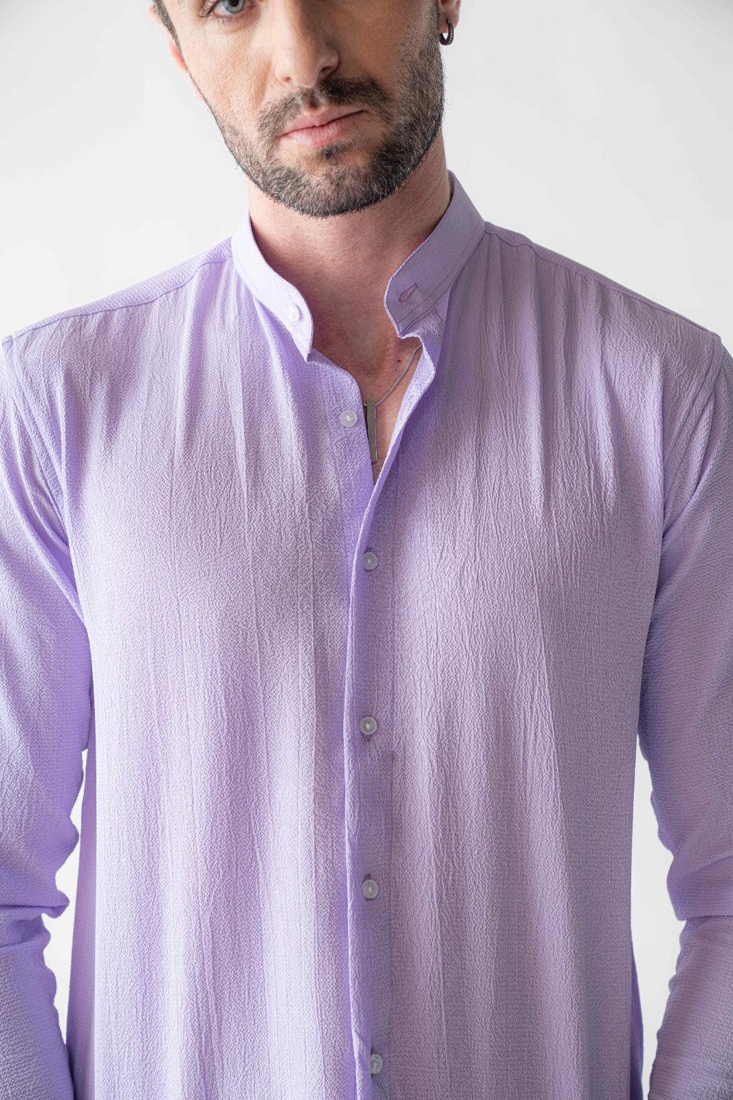 Ripple button up Lilac Shirt