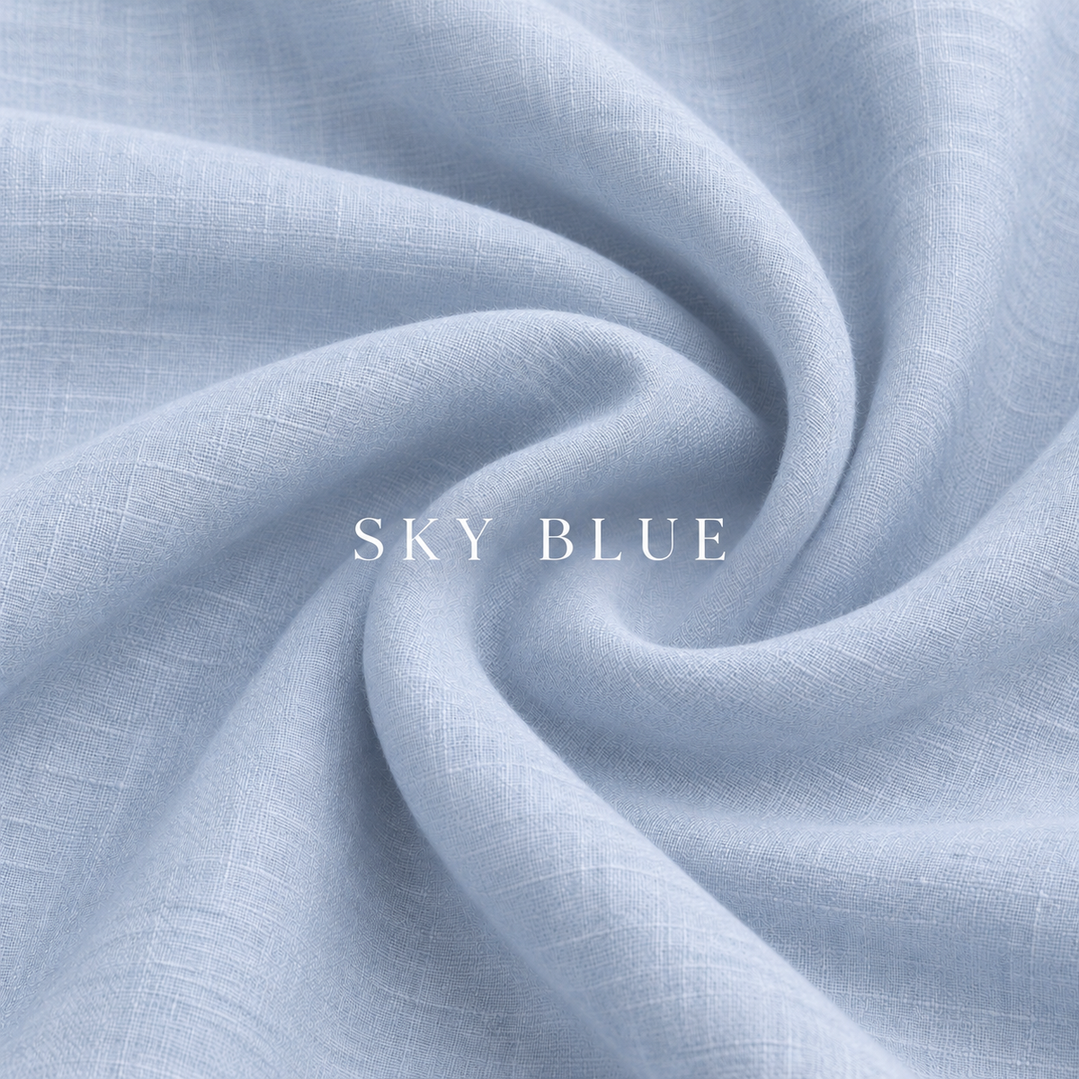 VELLURE Soft Touch Linen | Pure 60s Lea | Sky Blue