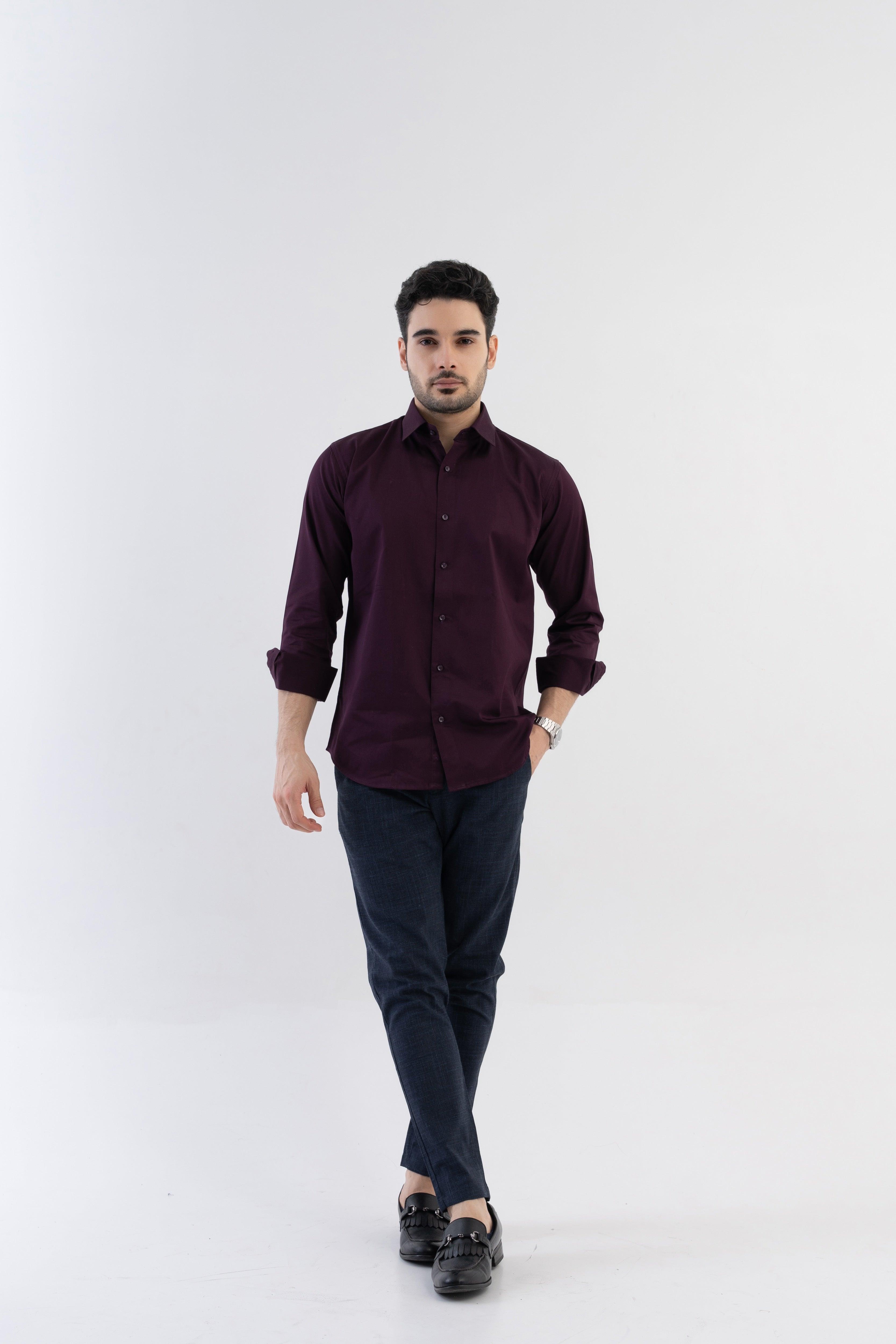 Solid Giza Satin Dark Wine