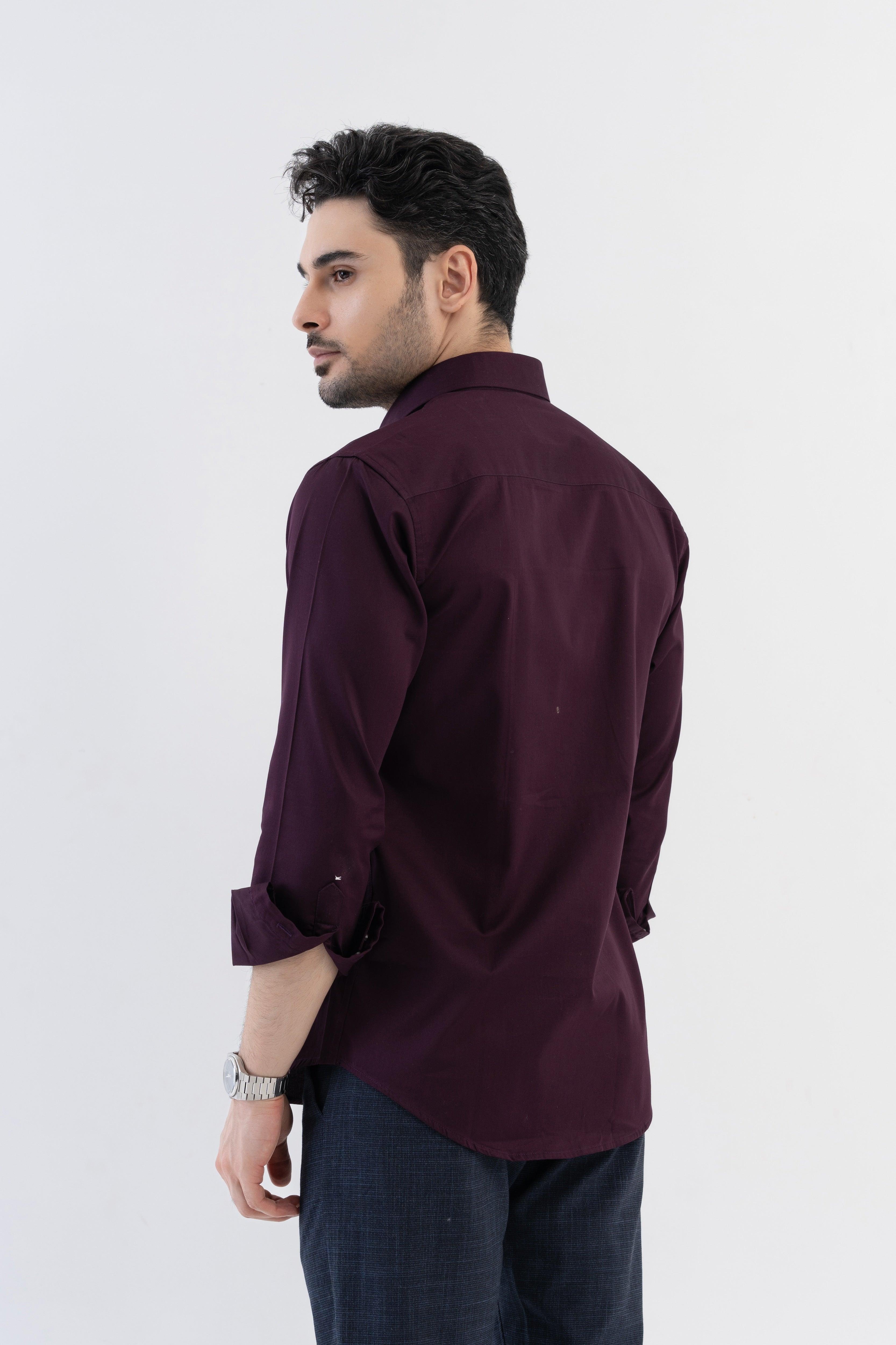 Solid Giza Satin Dark Wine