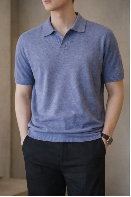 The Heirloom Leisure Polo in Cielo Blue