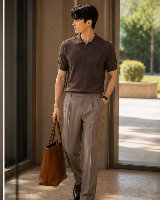The Heirloom Leisure Polo in Espresso Brown